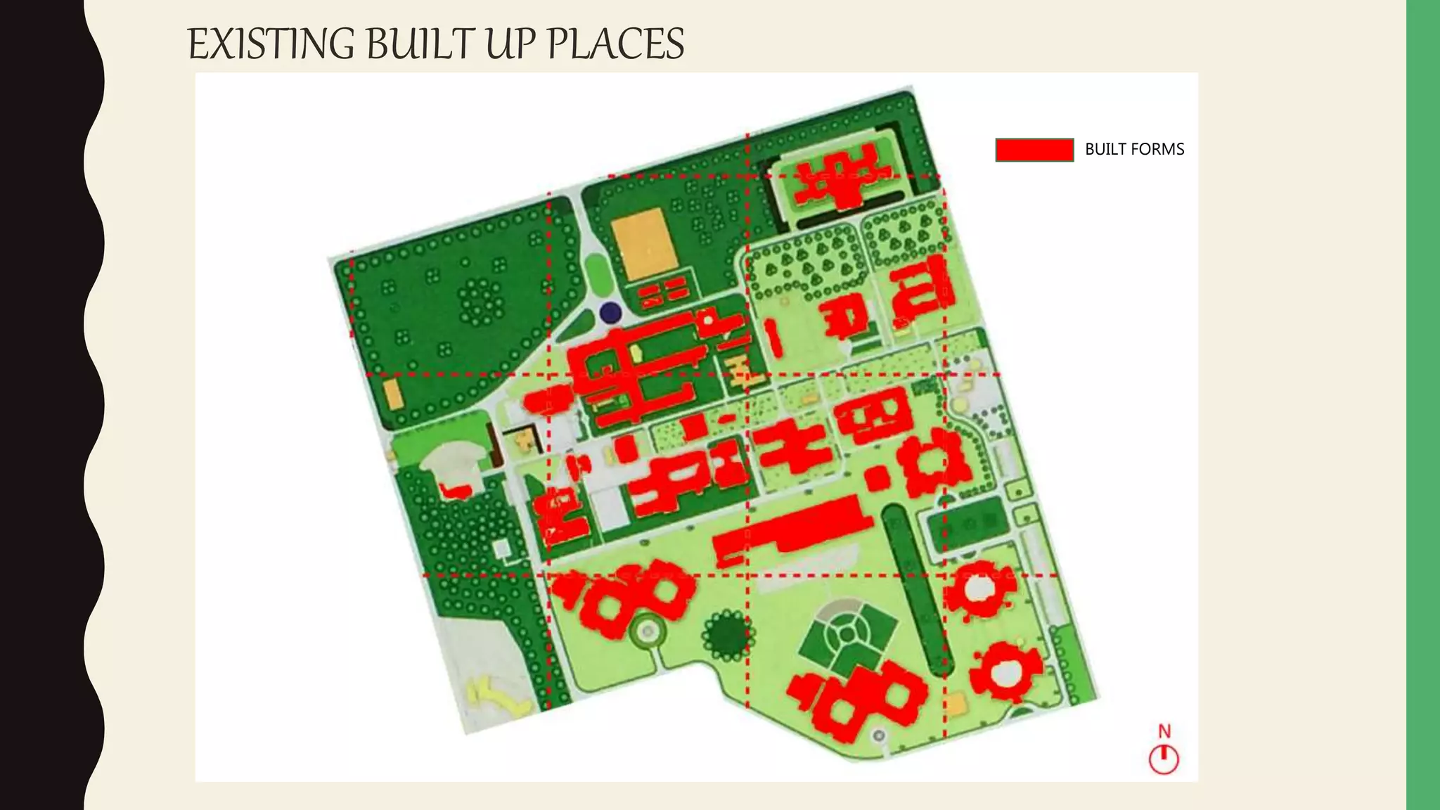 EXISTING BUILT UP PLACES
BUILT FORMS
 