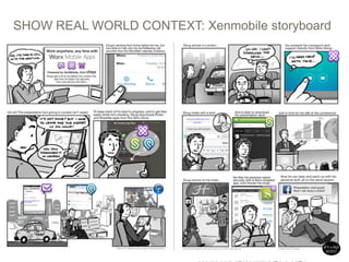 SHOW REAL WORLD CONTEXT: Xenmobile storyboard
PICTURES > WORDS: 22
 