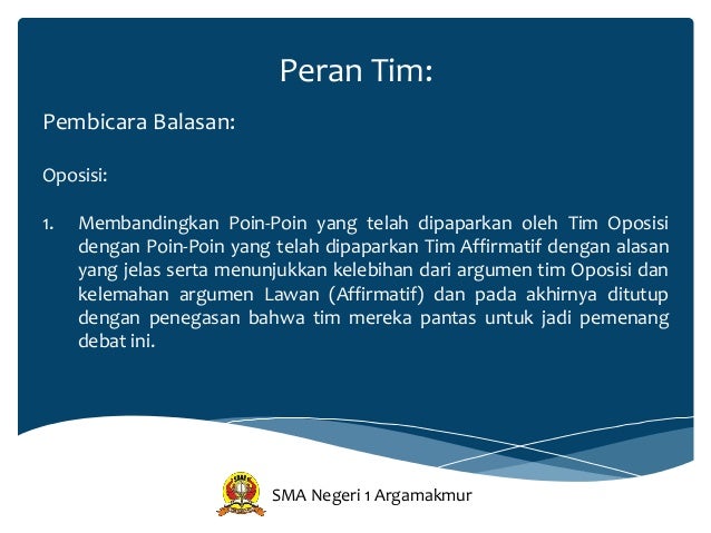 Modul Debat Bahasa Indonesia - SMA Negeri 1 Argamakmur
