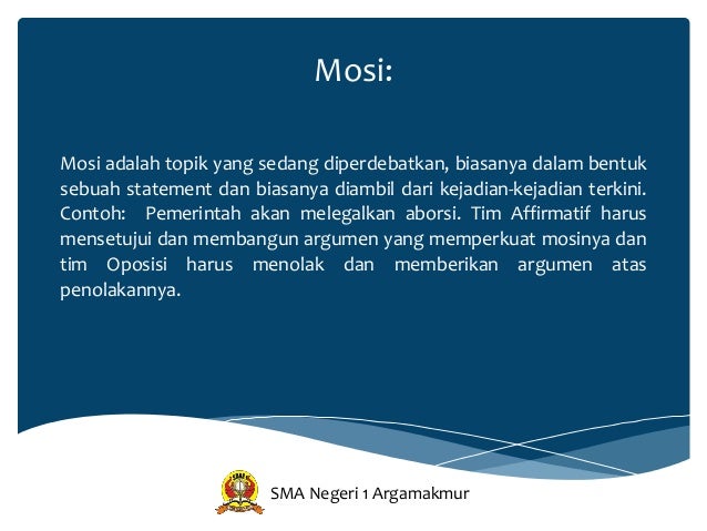 Modul Debat Bahasa Indonesia - SMA Negeri 1 Argamakmur