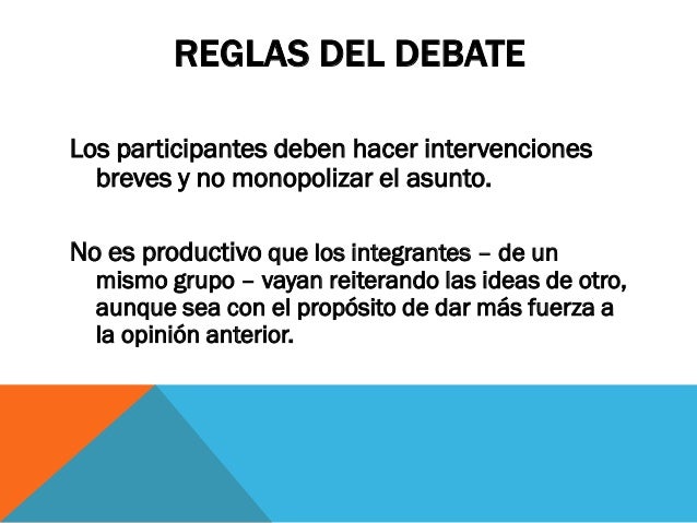 exposicion del debate