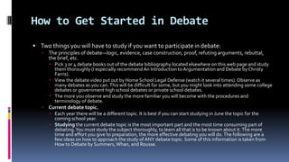 Introduction Before Starting Debate Example Debate.ppt