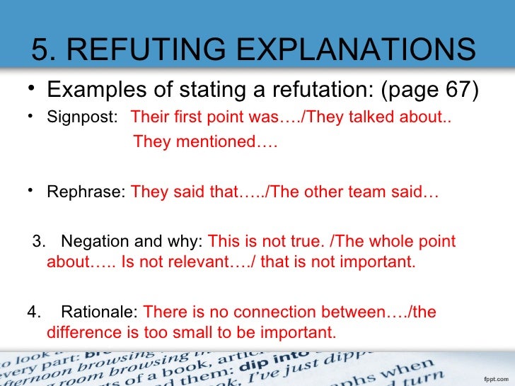 speech refutation How can the answer be improved. speech refutation How can the answer be improved.