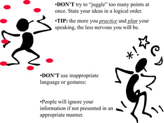 DON’T simply state facts: