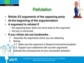 JCI Debating - Speak on your feet | PPT