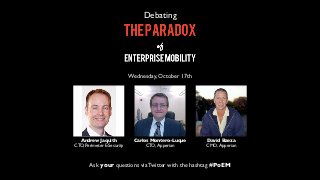 Debating




                            Wednesday, October 17th




  Andrew Jaquith              Carlos Montero-Luque    David Baeza
CTO, Perimeter E-Security          CTO, Apperian      CMO, Apperian



       Ask your questions via Twitter with the hashtag #PoEM
 