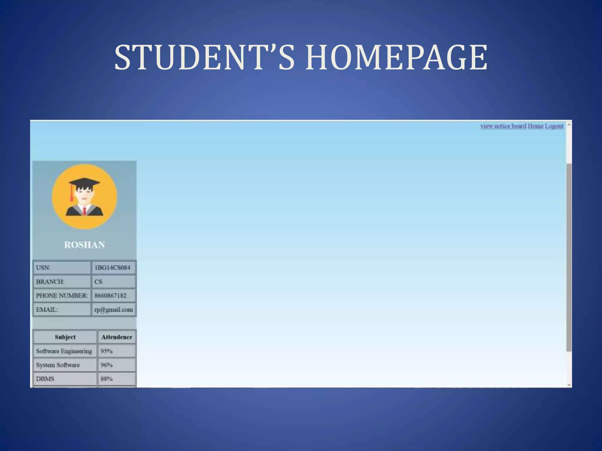 STUDENT’S HOMEPAGE
 