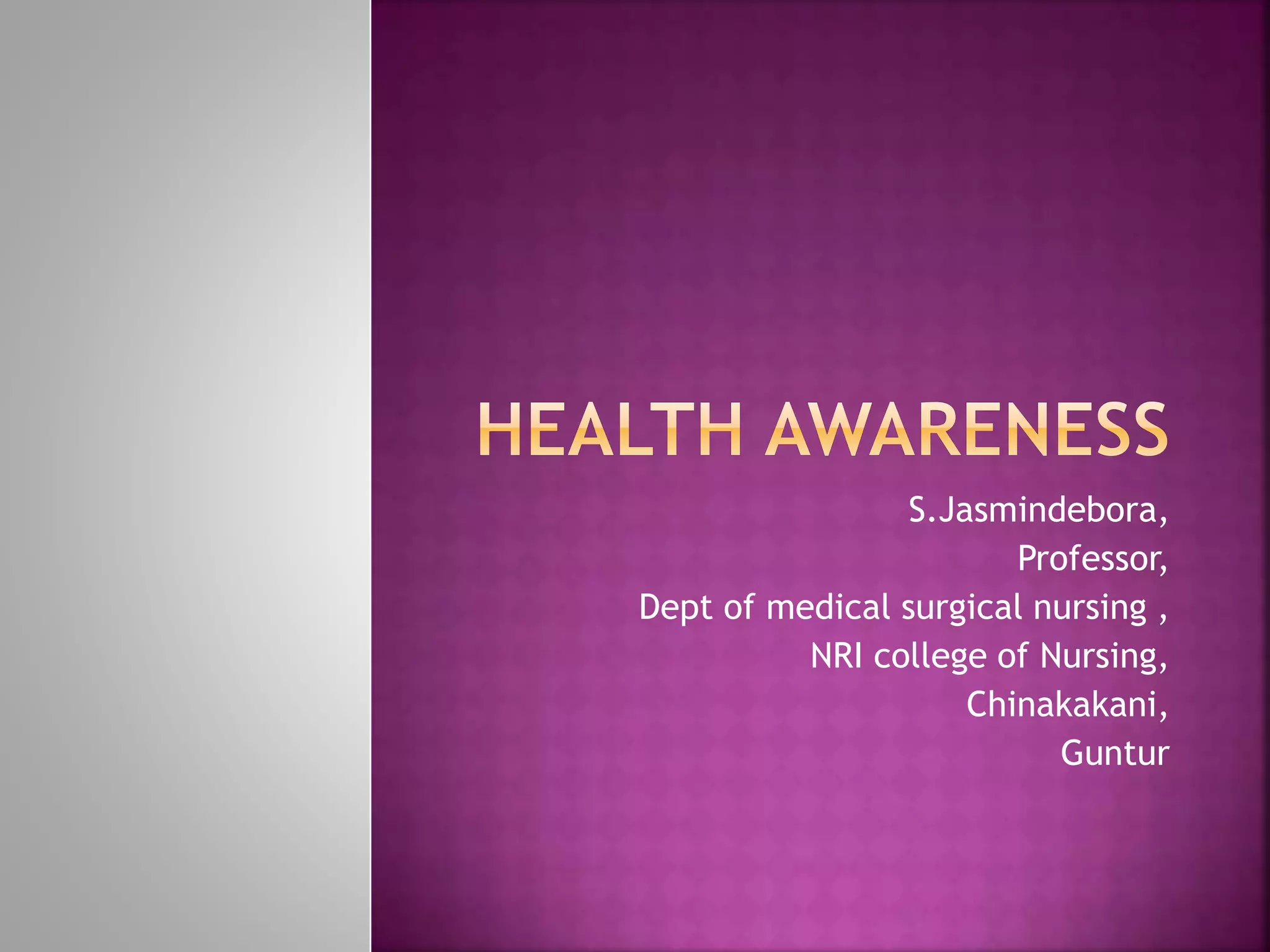 health awareness | PPTX