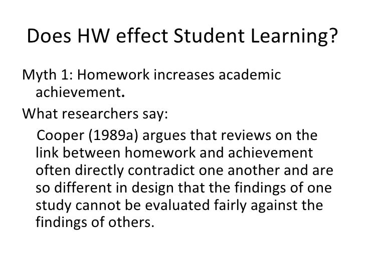 research on giving homework