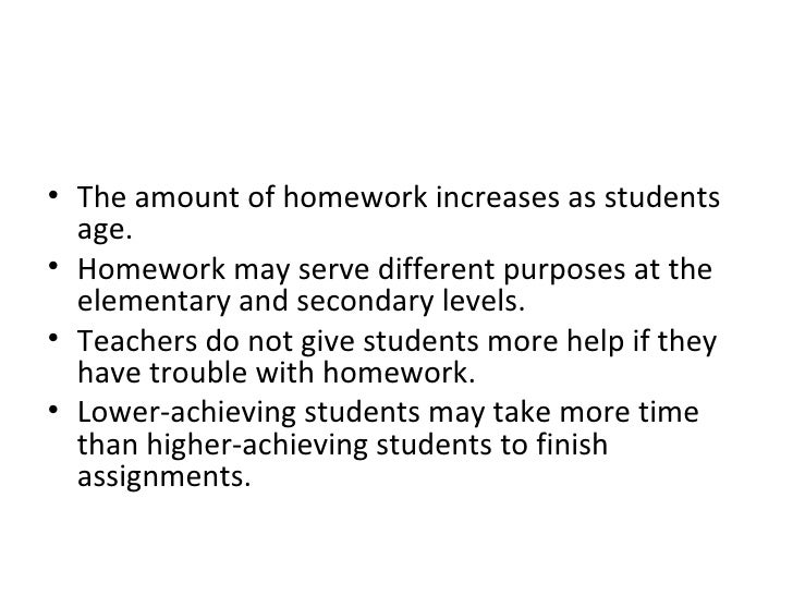 research article on homework