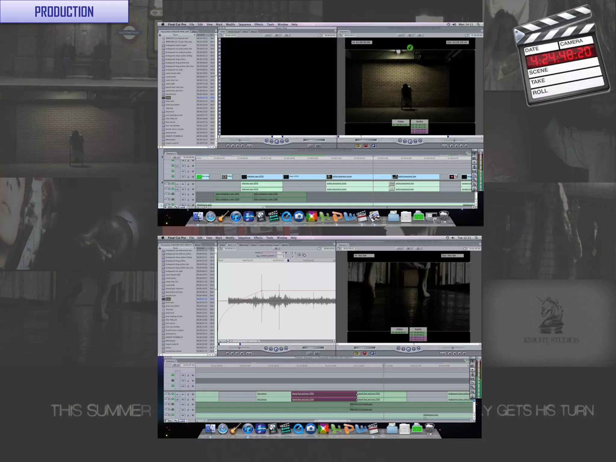 PRODUCTION

        Embedding video/music or other features onto your powerpoint or at
        least having these ready to reference in your presentation shows an
        excellent use of digital tech/ict.

        This is particularly important for Q1 (codes and conventions).




             • Debbie Onyemelukwe

         Add use of blog and embed music samples from soundcloud
 