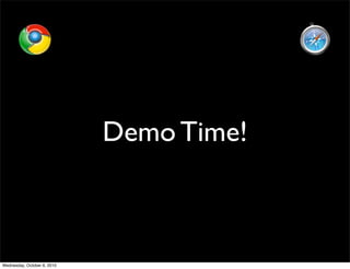 Demo Time!



Wednesday, October 6, 2010
 