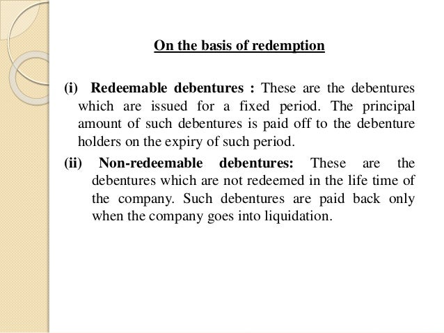 Debenture Debenture