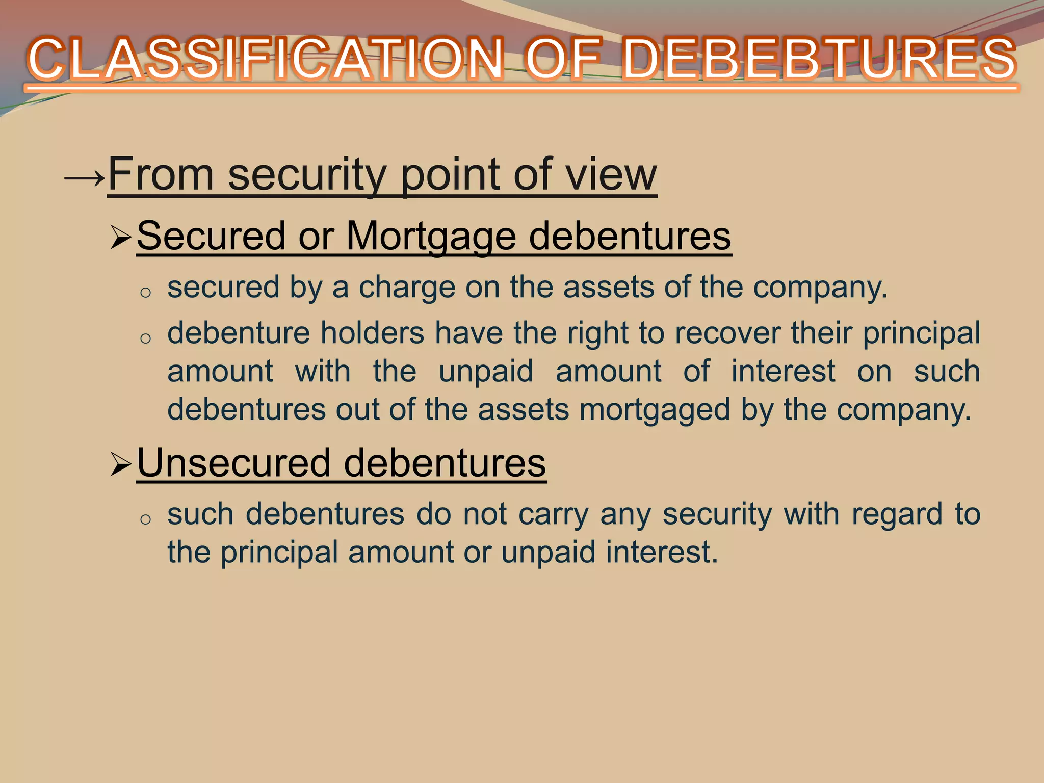 Debenture Rent Debenture dhaval ramani | PPTX