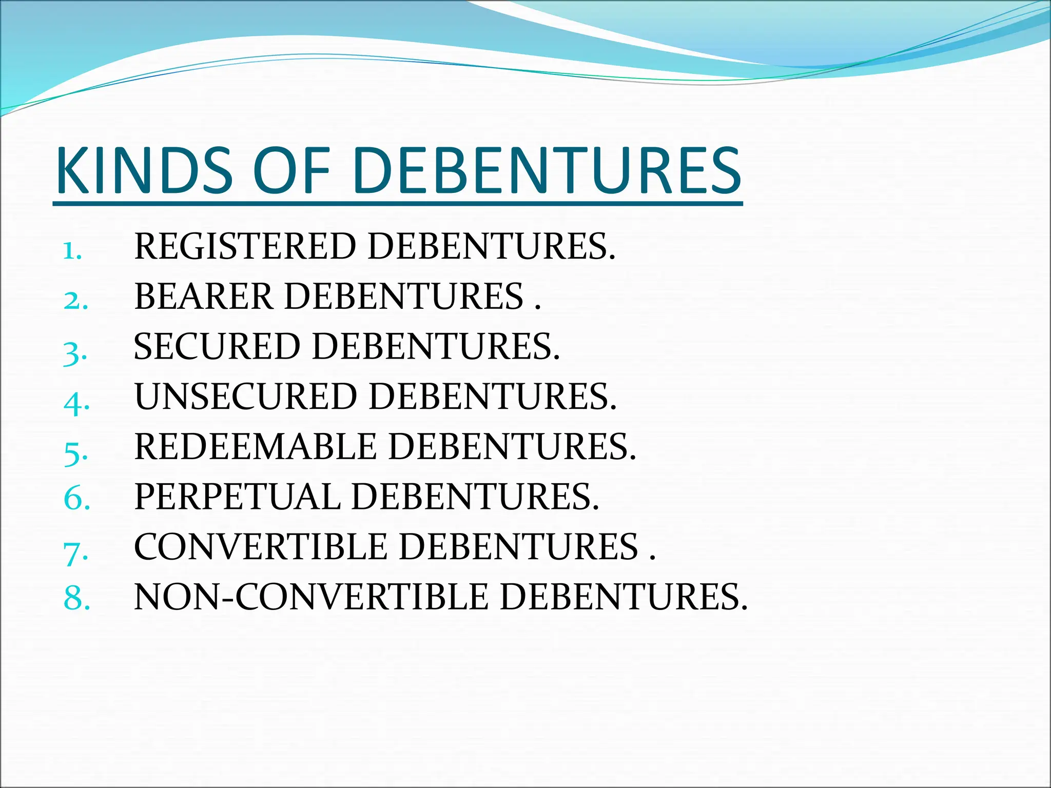Debenture Lecture 8 Ppt