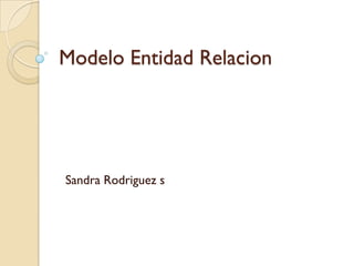Modelo Entidad Relacion




Sandra Rodriguez s
 