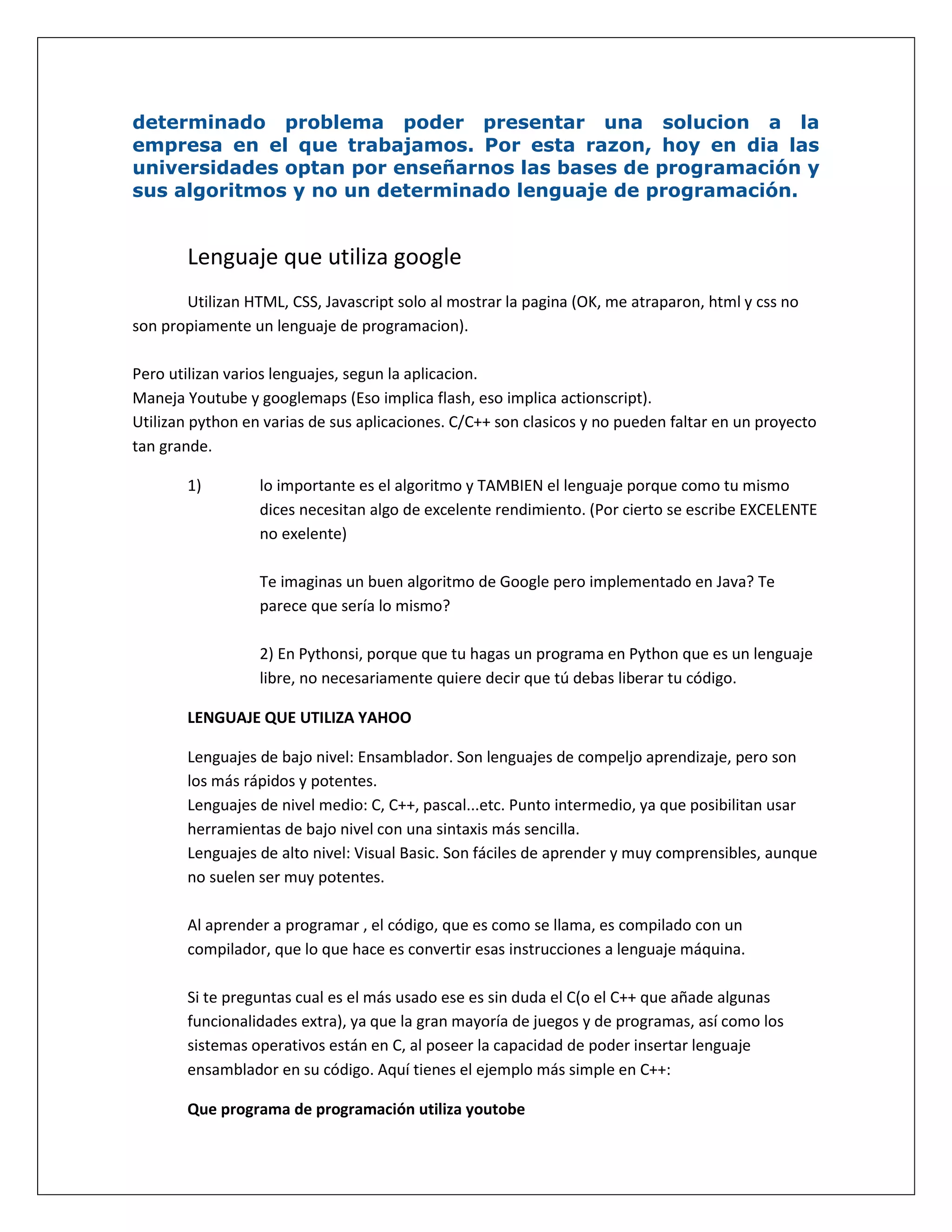 historia del lenguaje c++ | DOCX