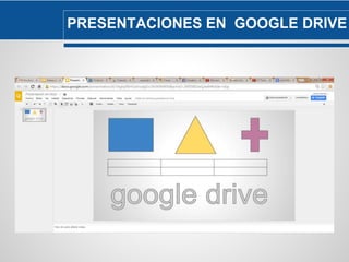 PRESENTACIONES EN GOOGLE DRIVE 
 