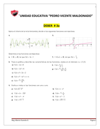 1
¨UNIDAD EDUCATIVA “PEDRO VICENTE MALDONADO”
DEBER # 3a
Msg. Alberto Pazmiño O. Página 1
 