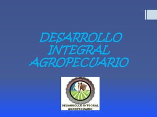 DESARROLLO
  INTEGRAL
AGROPECUARIO
 