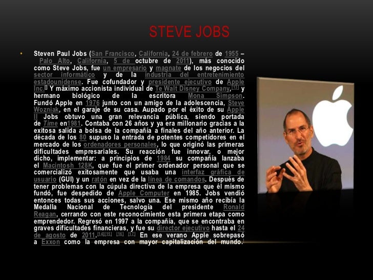 Resultado de imagen para steve jobs bibliografias