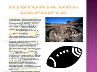 EquipamientoEn ciertas categorías deportivas, el deportista se vale de diverso instrumental para llevar a cabo la actividad, como los bates empleados en béisbol o los balones usados en fútbol o baloncesto. Todos ellos han visto cómo sus características han ido variando con el paso de los años para mejorar el rendimiento deportivo, alterándose factores como la dureza o el peso de los mismos. Asimismo, en algunos deportes de contacto físico se hace necesario el uso de protección por parte del deportista, como por ejemplo en fútbol americano. Estas protecciones también han ido evolucionando con el paso de los años y la propia evolución de la tecnología, dirigiéndose hacia elementos más cómodos y seguros para la práctica deportiva.