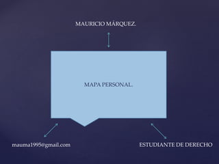 MAPA PERSONAL.
MAURICIO MÁRQUEZ.
ESTUDIANTE DE DERECHOmauma1995@gmail.com
 