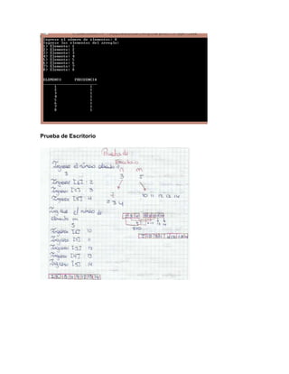 Prueba de Escritorio
 