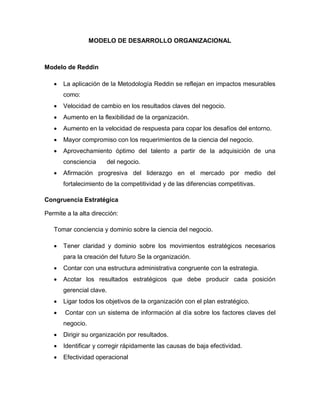 MODELO DE DESARROLLO ORGANIZACIONAL | PDF