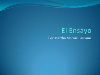 Por Martha Macías Lascano
 