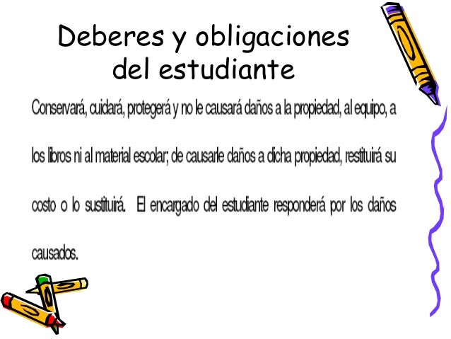 Deberes y obligaciones del estudiante