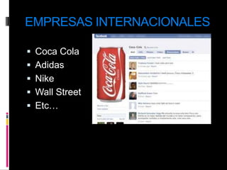 EMPRESAS INTERNACIONALESCoca ColaAdidasNikeWall StreetEtc…