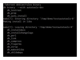 關於Debian - 大事記 (引用自Wikipidia) 
● 1993 - Ian Murdock 公佈 Debian (Debra + 
Ian) 
● 1996 - 1997 1.x 版 
● 1998 - 2000 2.x 版 (APT) 
● 2002 ~ 3.x ~ (GUI安裝、多平台、Free 
firmware) 
 