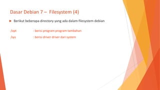 Materi Training Basic Linux - Debian 7 | PPTX