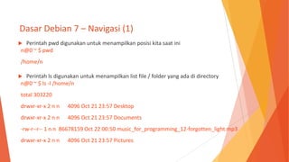 Materi Training Basic Linux - Debian 7 | PPTX
