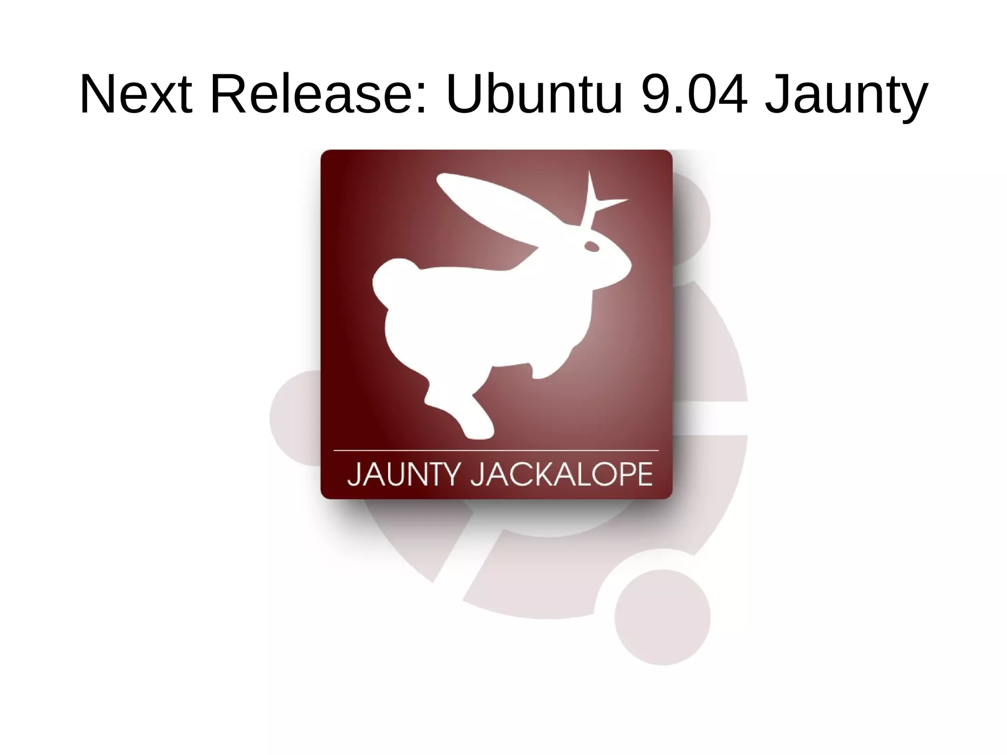 Next Release: Ubuntu 9.04 Jaunty
 