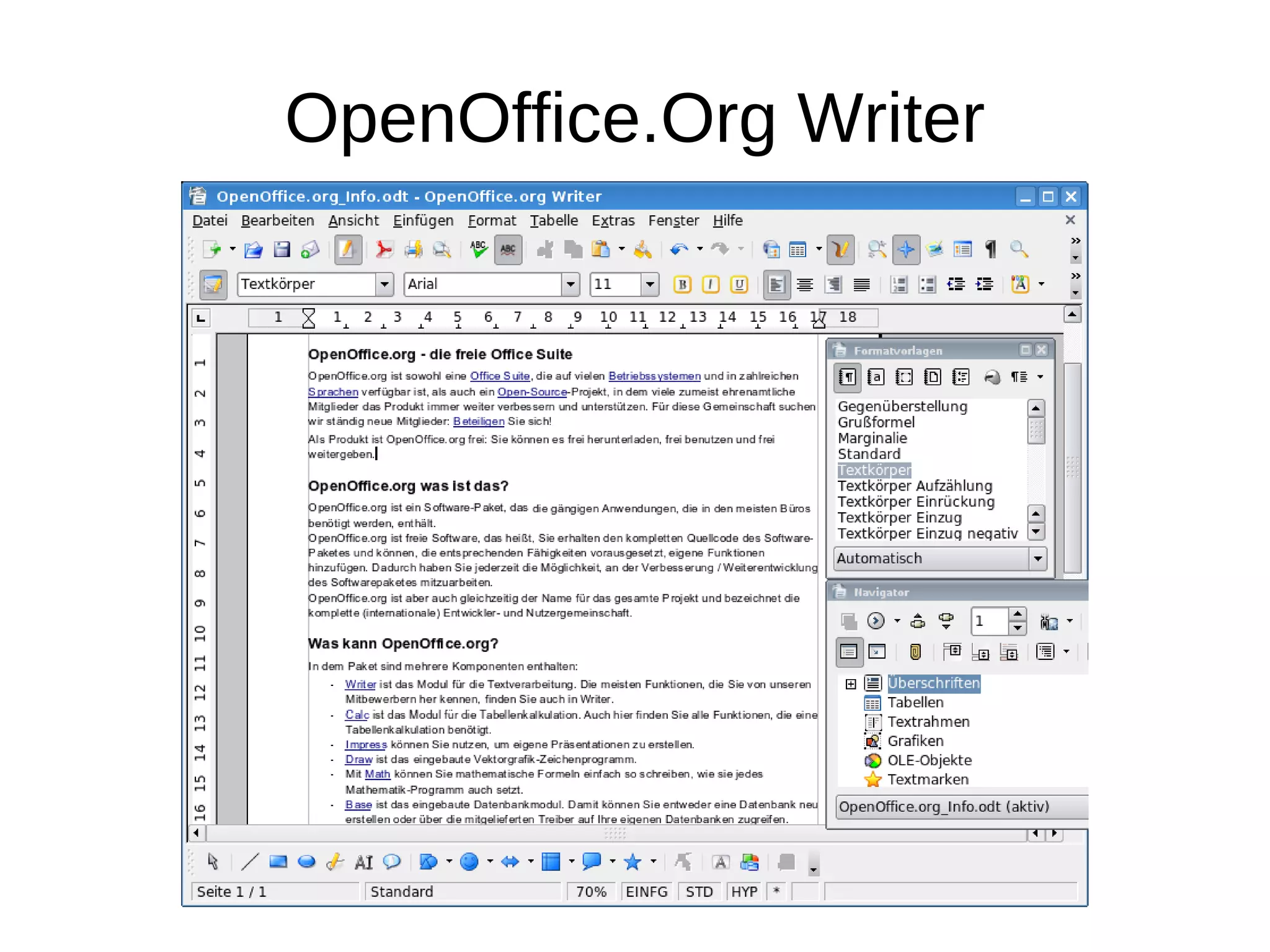 OpenOffice.Org Writer
 