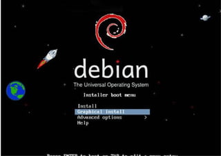 Debian installation  screenshots