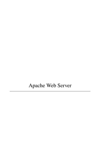 Apache Web Server
________________________________________________________________
 