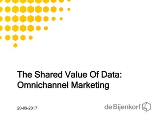 The Shared Value Of Data:
Omnichannel Marketing
20-09-2017
 