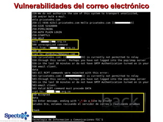 Vulnerabilidades del correo electrónicoVulnerabilidades del correo electrónico
 