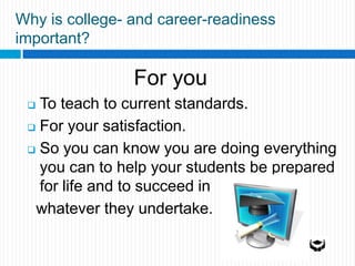 If our students are not currently prepared, what can we do to better prepare them?