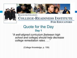 Why is college- and career-readiness important?             LocallyIn Washington, D.C., only 29% of students go to college and only 9% graduate.70% of jobs in D.C. require some postsecondary education.Majority of D.C. young adults cannot get good jobs in their home town.