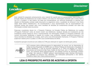 DebêNtures Roadshow(Brgaap)