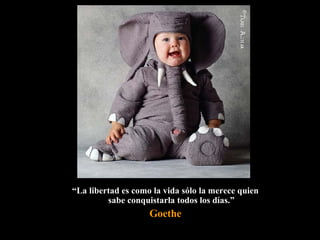 “ La libertad es como la vida sólo la merece quien sabe conquistarla todos los días.” Goethe 