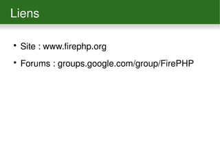 Deboguer Avec Firephp