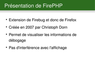 Deboguer Avec Firephp