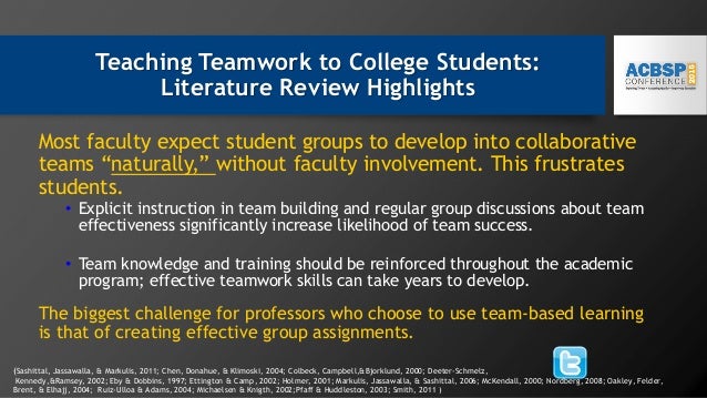 Literature review collaborative learning
