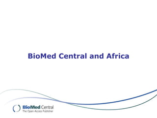 BioMed Central and Africa 
