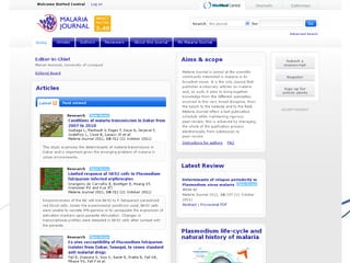 Malaria Journal homepage 